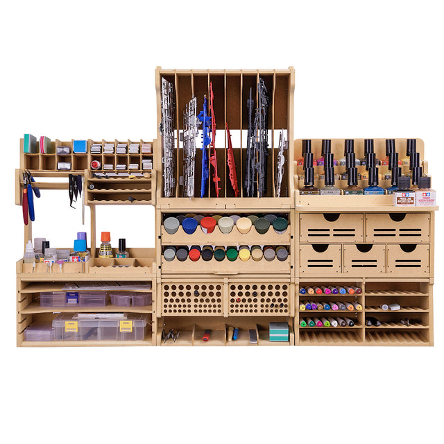 Plastic Model Paint Rack Organizer, Paint Rack for 50 Paints, Pull-Out  Paint Storage with MDF Material, Model Tools, Suitable for 10ml  Tamiya/Mr.Hobby