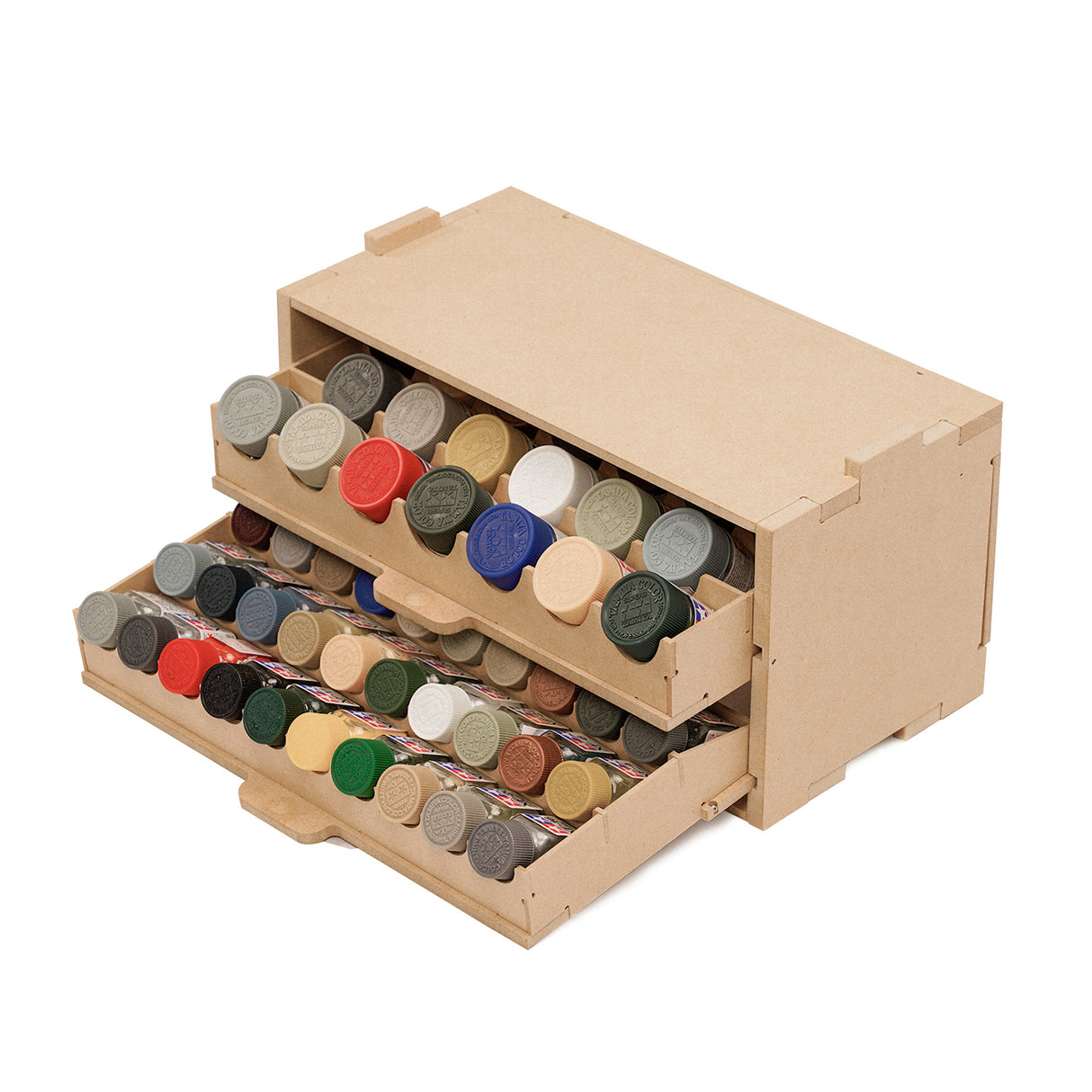 Bucasso GK2 Model Paint Rack, Wooden Paint Organizer, Model Tool Storage Rack, Craft Supplies Storage, Brush/Tool Holder