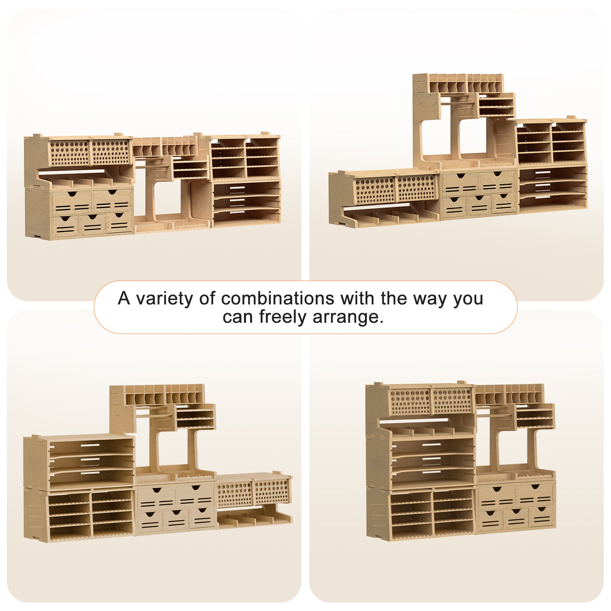 Plastic Model Tool Organizer, Organize Plastic Model Building Tools Pliers/Tweezers/Brushes/Screwdrivers Stick Tools, MDF Material Model Workbench, Suitable for Tamiya/Gundam Tools GK Pro