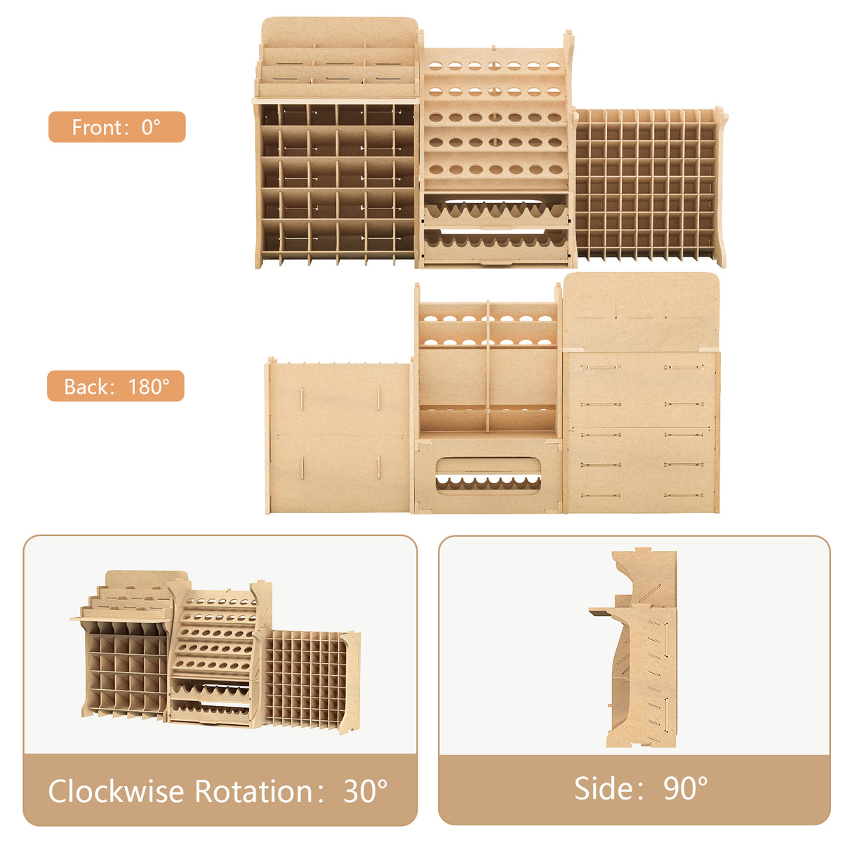 Plastic Modeling Tool Storage Large Capacity Paint Combination Rack MDF Material Paint Box Holds 211 Paint DIY Tinting Ink Bottle Durable, Suitable for Tamiya/Mr.Hobby/Vallejo/Citadel GK PS