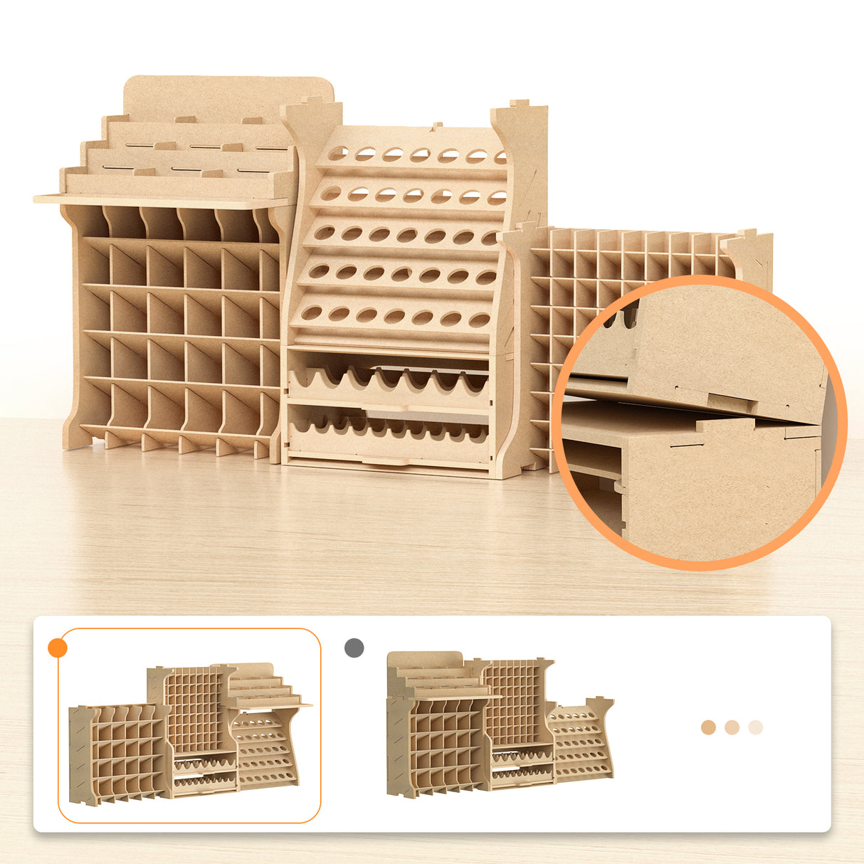 Plastic Modeling Tool Storage Large Capacity Paint Combination Rack MDF Material Paint Box Holds 211 Paint DIY Tinting Ink Bottle Durable, Suitable for Tamiya/Mr.Hobby/Vallejo/Citadel GK PS