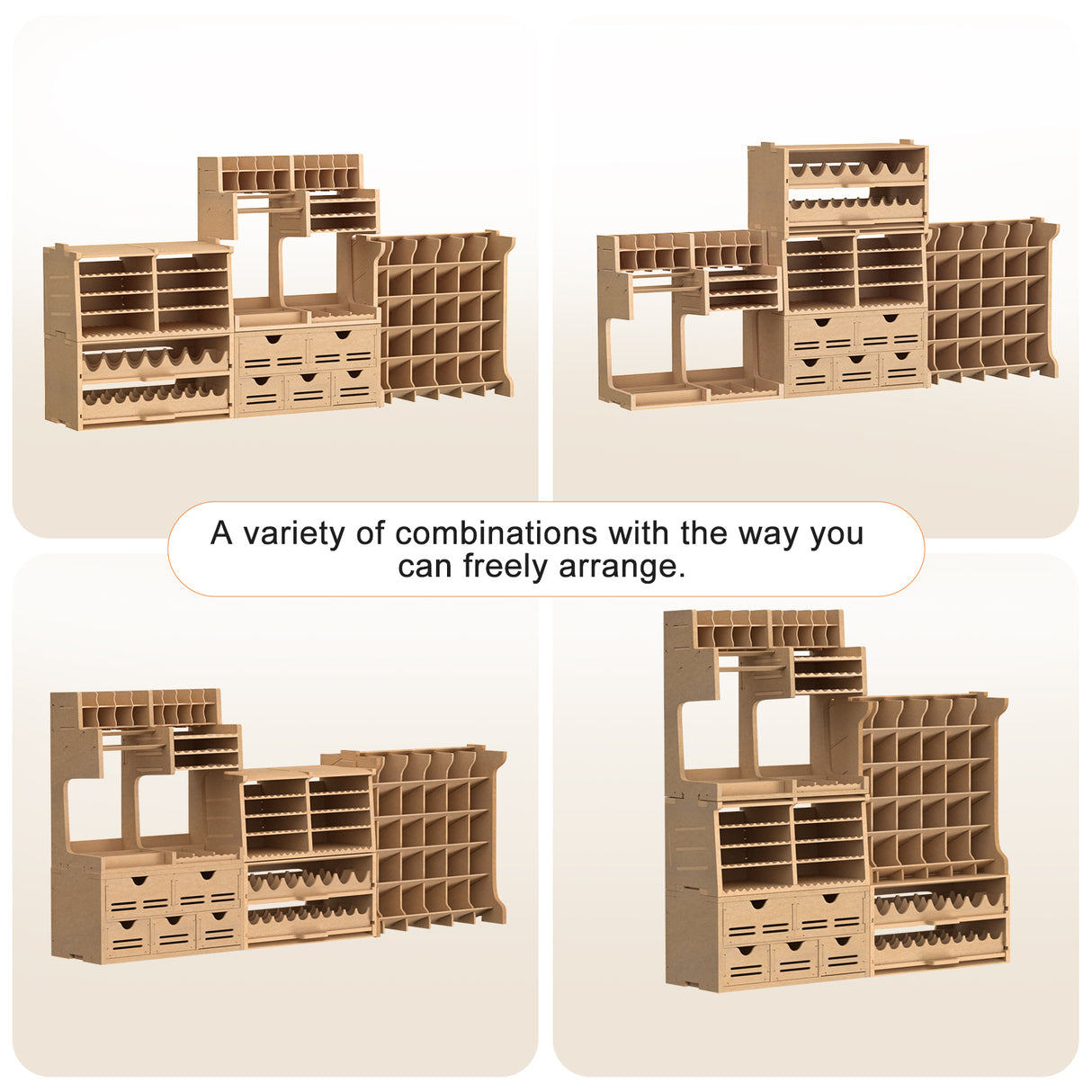 Plastic Model Paint Rack Tool Storage Paint Storage Model Tool Storage Model Tool Storage Rack MDF Material Paint Rack Plastic Model Tool Storage Large Capacity Workbench GK RS